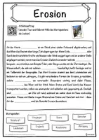Vorschau - Unterrichtsreihen - Erosion Lückentext mit Wortspeicher Hörverstehen und Suchsel - Seite 1