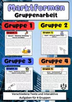 Vorschau - Arbeitsblätter - Marktformen Gruppenarbeit: Monopol, Oligopol, Polypol & Kartell - Deckblatt