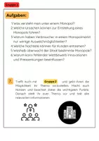 Vorschau - Arbeitsblätter - Marktformen Gruppenarbeit: Monopol, Oligopol, Polypol & Kartell - Seite 2