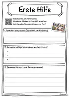 Vorschau - Unterrichtsreihen - Erste Hilfe Lückentext mit Wortspeicher Hörverstehen und Suchsel - Seite 3