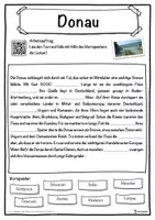 Vorschau - Unterrichtsreihen - Donau Lückentext mit Wortspeicher Hörverstehen und Suchsel - Seite 1