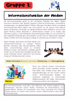 Vorschau - Arbeitsblätter - Medienfunktionen Gruppenarbeit: Informationsfunktion, Kritikfunktion & Bildungsfunktio - Seite 1