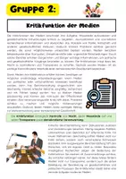 Vorschau - Arbeitsblätter - Medienfunktionen Gruppenarbeit: Informationsfunktion, Kritikfunktion & Bildungsfunktio - Seite 3