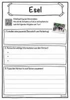 Vorschau - Unterrichtsreihen - Esel Lückentext mit Wortspeicher Hörverstehen und Suchsel - Seite 3