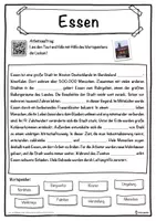 Vorschau - Unterrichtsreihen - Essen Lückentext mit Wortspeicher Hörverstehen und Suchsel - Seite 1