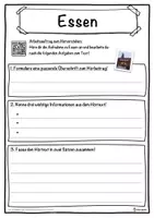Vorschau - Unterrichtsreihen - Essen Lückentext mit Wortspeicher Hörverstehen und Suchsel - Seite 3