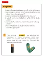 Vorschau - Arbeitsblätter - Batterietypen Gruppenarbeit: Zink-Kohle, Alkalische & Batterie - Seite 2
