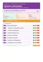 Vorschau - Arbeitsblätter - Deutsch 8 Gymnasium - Sprache untersuchen - Deckblatt