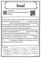 Vorschau - Unterrichtsreihen - Insel Lückentext mit Wortspeicher Hörverstehen und Suchsel - Seite 1