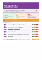 Vorschau - Arbeitsblätter - Deutsch 8 Gymnasium - Richtig schreiben - Deckblatt