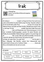 Vorschau - Unterrichtsreihen - Irak Lückentext mit Wortspeicher Hörverstehen und Suchsel - Seite 1