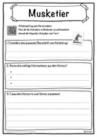 Vorschau - Unterrichtsreihen - Musketier Lückentext mit Wortspeicher Hörverstehen und Suchsel - Seite 3