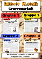 Vorschau - Arbeitsblätter - Wiener Klassik Gruppenarbeit: Haydn, Mozart, Beethoven & Sinfonie - Deckblatt