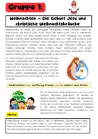 Vorschau - Stationenlernen - Christliche Feste: Weihnachten, Ostern, Pfingsten & Karfreitag - Seite 1