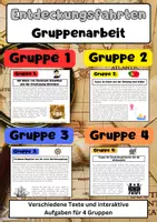 Vorschau - Arbeitsblätter - Entdeckungsfahrten Gruppenarbeit: Kolumbus, Vasco da Gama & Magellan - Deckblatt