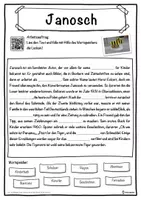 Vorschau - Unterrichtsreihen - Janosch Lückentext mit Wortspeicher Hörverstehen und Suchsel - Seite 1