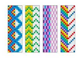 Vorschau - Arbeitsblätter - Pixel-Art: Lesezeichen basteln (Symmetrie / Spiegelachse) - Seite 2