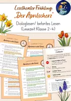 Vorschau - Merkblätter - Lesetheater "Der Aprilscherz" - Dialoglesen/ Rollenlesen im Frühling - Deckblatt