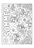 Vorschau - Mal- und Bastelvorlagen - KOSTENLOS: Sommerspaß mit Max & Freunden – 25 differenzierte Ausmalbilder für die Grundschule | Klasse 1–4 - Seite 3