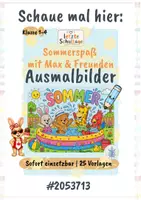 Vorschau - Mal- und Bastelvorlagen - KOSTENLOS: Sommer-Freebie: Kanu-Abenteuer mit Max & seinen Freunden - Seite 1