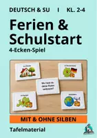 Vorschau - Spiele - Ferien & Schulstart: 4-Ecken-Spiel Kl. 2-4 - Deckblatt