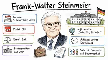 Vorschau - Arbeitsblätter - Arbeitsblätter zum Thema "Frank-Walter Steinmeier" + Lösung & MP3 + Infografik - Seite 1