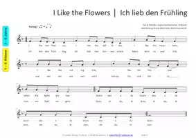 Vorschau - Arbeitsblätter - I like the flowers | Ich lieb den Frühling | Arbeitsmaterial - Musik - Seite 3