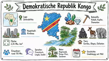 Vorschau - Arbeitsblätter - Arbeitsblätter zum Thema "Demokratische Republik Kongo" + Lösung & MP3 + Infografik - Seite 3