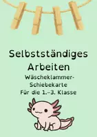Vorschau - Arbeitsblätter - Selbstständiges Arbeiten: Wäscheklammer-Schiebekarte 1.–3. Klasse - Deckblatt
