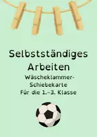 Vorschau - Bildkarten - Selbstständiges Arbeiten: Wäscheklammer-Schiebekarte Fussball 1.–3. Klasse - Deckblatt