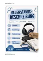 Vorschau - Arbeitsblätter - Gegenstandsbeschreibung, Merkblatt, Verlustanzeige, Verkaufsanzeige, Adjektivtraining - Deckblatt