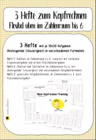Vorschau - Aufgabenkarten - 3 Hefte Kopfrechentraining ZR 6 - Deckblatt