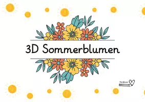 Vorschau - Stundenentwürfe - Sommerblumen mit 3D Effekt - Deckblatt