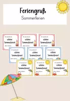Vorschau - Anderer Materialtyp - Feriengruß Sommerferien - Deckblatt