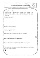 Vorschau - Arbeitsblätter - Kennzahlen der Statistik (Fußball, WM, Kader, Körpergrößen) - Seite 1