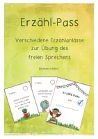 Vorschau - Arbeitsblätter - Erzähl-Pass: Übung zum freien Sprechen - Deckblatt