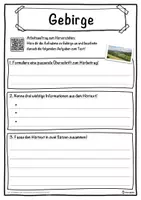 Vorschau - Unterrichtsreihen - Gebirge Lückentext mit Wortspeicher Hörverstehen und Suchsel - Seite 3