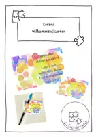 Vorschau - Bildkarten - Willkommenskarten nach Corona oder auch nach den Ferien - Deckblatt