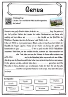 Vorschau - Unterrichtsreihen - Genua Lückentext mit Wortspeicher Hörverstehen und Suchsel - Seite 1
