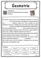 Vorschau - Unterrichtsreihen - Geometrie Lückentext mit Wortspeicher Hörverstehen und Suchsel - Seite 1