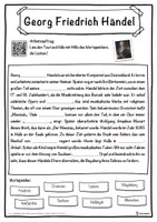 Vorschau - Unterrichtsreihen - Georg Friedrich Händel Lückentext mit Wortspeicher Hörverstehen und Suchsel - Seite 1
