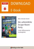 Vorschau - Arbeitsblätter - Die unheimliche Escape-Room-Party – 3-fach differenzierter Lesebegleiter: Begleitmaterial zur Klassenlektüre - Deckblatt