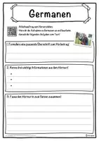 Vorschau - Unterrichtsreihen - Germanen Lückentext mit Wortspeicher Hörverstehen und Suchsel - Seite 3