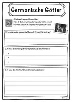 Vorschau - Unterrichtsreihen - Germanische Götter Lückentext mit Wortspeicher Hörverstehen und Suchsel - Seite 3