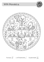 Vorschau - Mal- und Bastelvorlagen - WM Kunst Mandala mit Max und seinen Freunden - Grundschule Klasse 1-4 - Seite 3