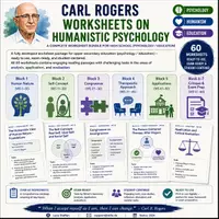 Vorschau - Unterrichtsreihen - Carl Rogers Worksheets | Humanistic Psychology | Complete Psychology Activities | High School | 60 Pages - Deckblatt