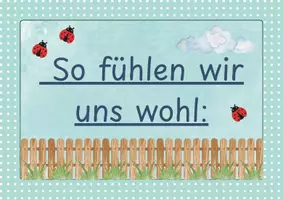 Vorschau - Poster - Klassenregeln Aushang "So fühlen wir uns wohl" - Seite 1