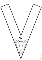 Vorschau - Mal- und Bastelvorlagen - Vv Bastelvorlage Lautzuordnung Buchstabe Vogel Vase - Seite 1