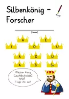 Vorschau - Arbeitsblätter - Silbenkönig-Forscher, ein Übungsheft für den Anfangsunterricht - Deckblatt