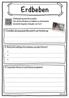 Vorschau - Unterrichtsreihen - Erdbeben Lückentext mit Wortspeicher Hörverstehen und Suchsel - Seite 3